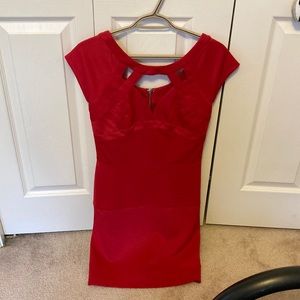 Womens Guess red bodycon dress